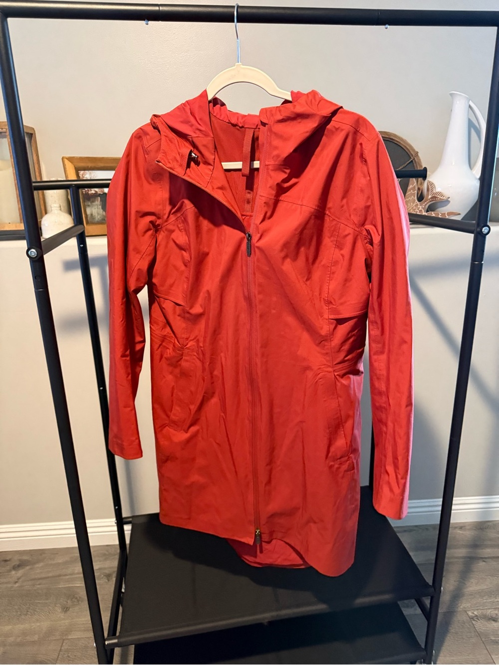lululemon athletica Women’s Red Hooded Trench Coat